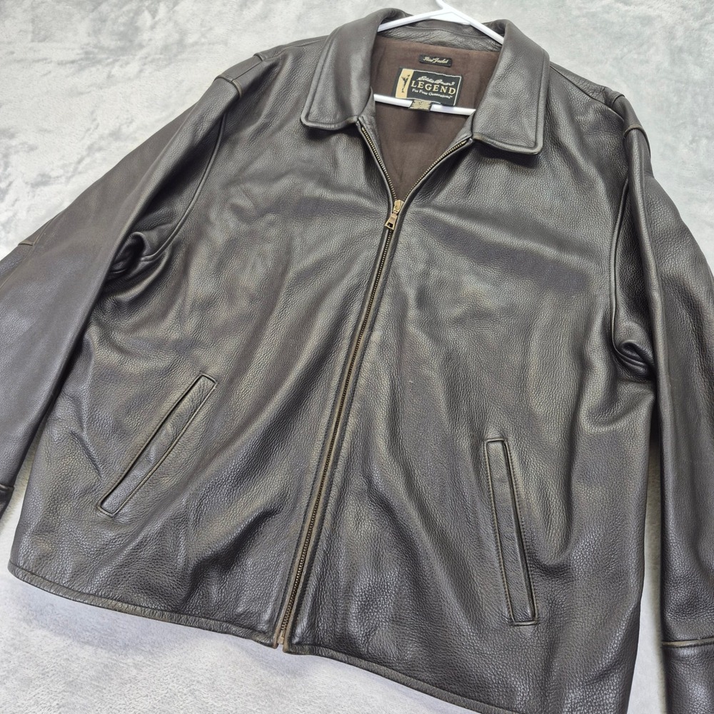 Eddie Bauer Legend Stine Jacket Womens XXL Brown Pebbled Leather Full Zip Bomber